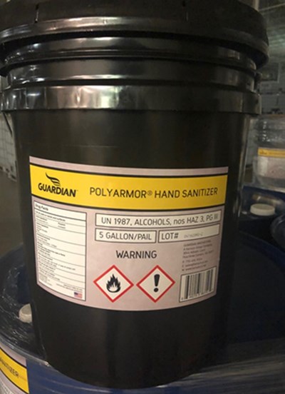 18.927 L Front label - Five gallon front